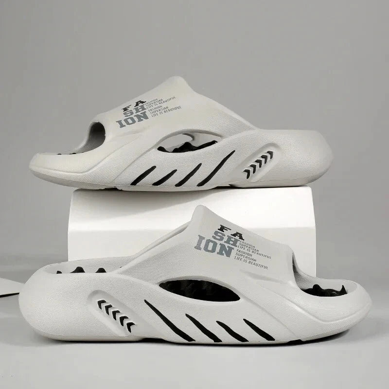 2025 Men's New Summer Massage Slippers Sandals Slides Soft EVA Beach Shoes Gift