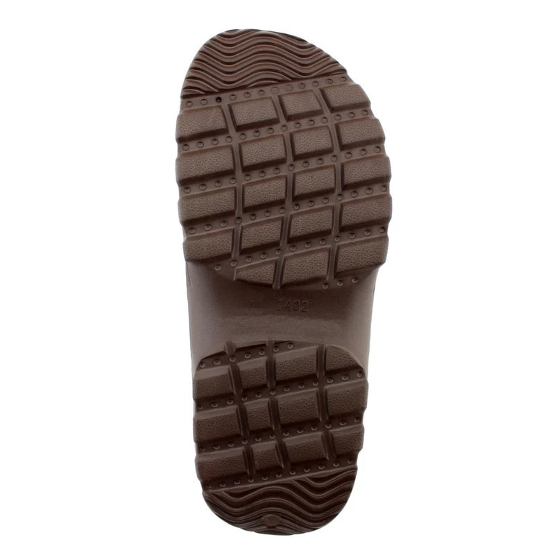 Men's Kaiback Simple Slide Brown House Shoe | Shower Beach Pool Gym Sandals