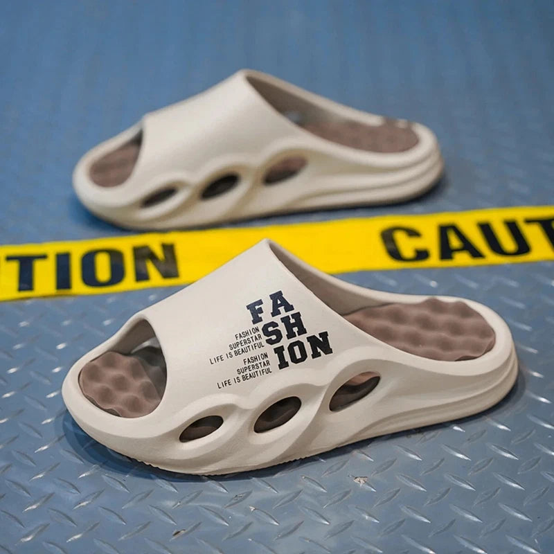 Men's Fashion Massage Slippers Non-Slip EVA Flip Flops Beach Shower Shoes Gift