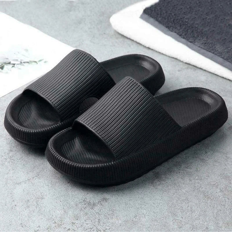 ON SALE!! Anti-Slip Cozy Pillow Slides Sandals Slippers Height Boosting Outdoor