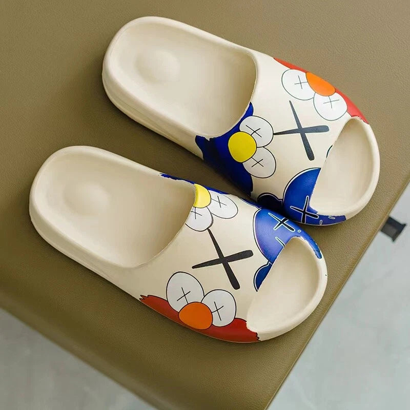2023 Summer Slides Breathable Beach Sandals Flip Flops Mouth Mens Soft Slippers