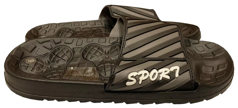 Mens Slip On Sport Sandals Slides Rubber Flip Flops Shower Slippers Pool Beach