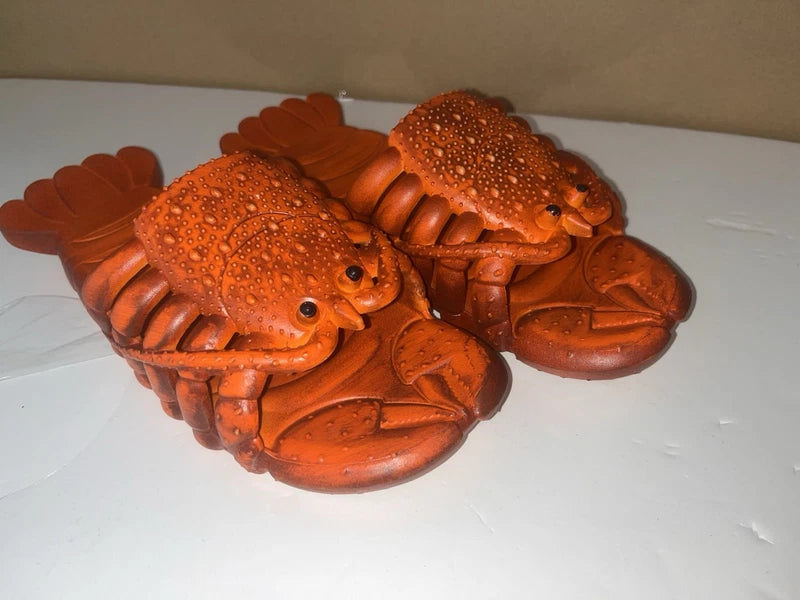 Lobster Slippers Beach Flip Flop Slip On Men’s Size 7 - 7.5 (40/41) Red Summer