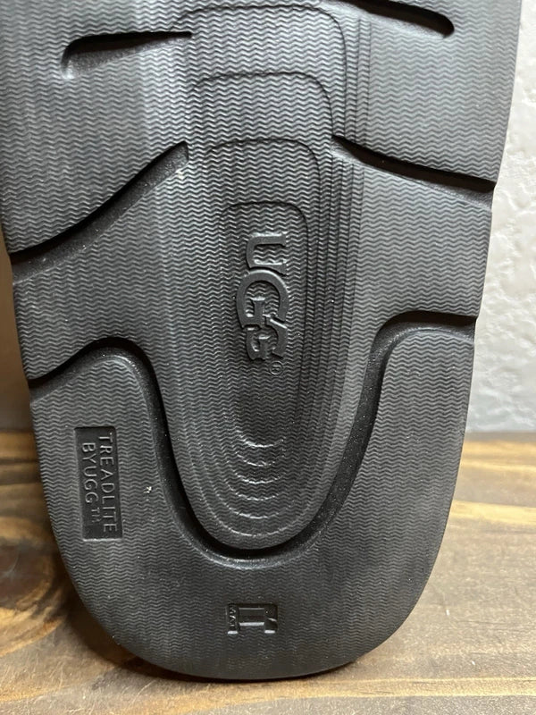 UGG Shoes Xavier Sandals Slippers Slides TF Twin Face Black Sz 13/13.5 Pre-Owned