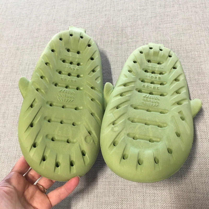 Shark Slides, Green, Unbranded,  Size 38-39, Slippers, Beach New