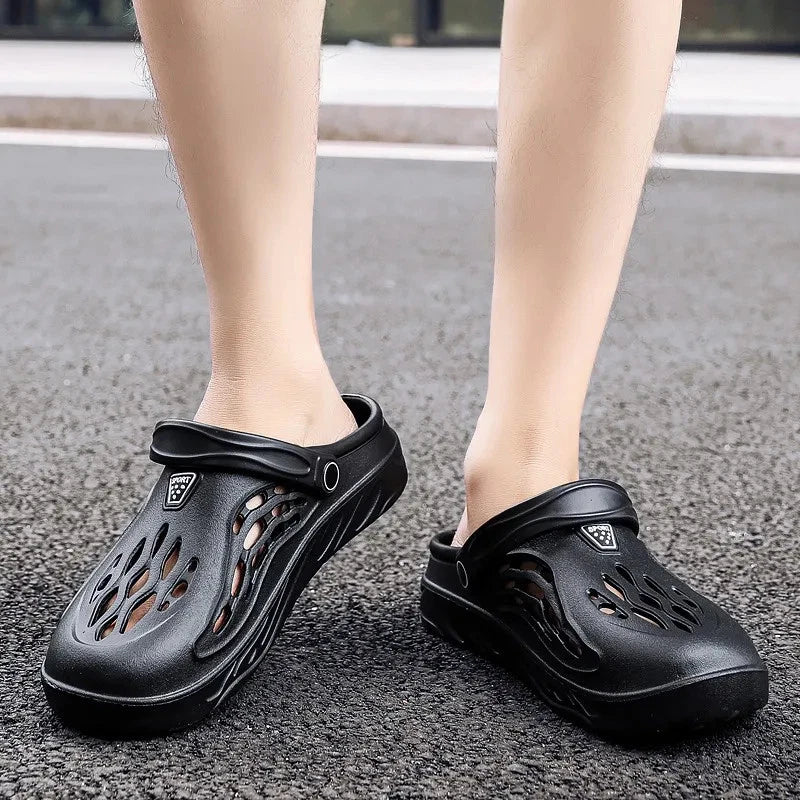 Men Sandals Summer Clogs EVA Garden Slippers Hole Shoes Beach Platform