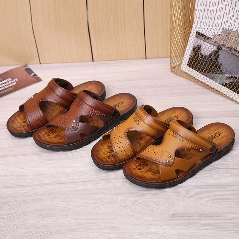 Men's Beach Open Toe Shoes Sandals High Quality Non-slip Men Slippers Breathable