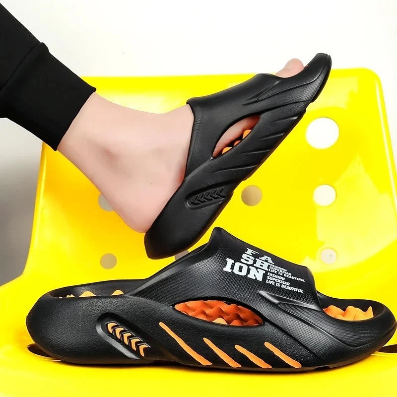 New Summer Men Massage Slippers Sides Indoor Outdoor Sandals Beach Casual Shoes