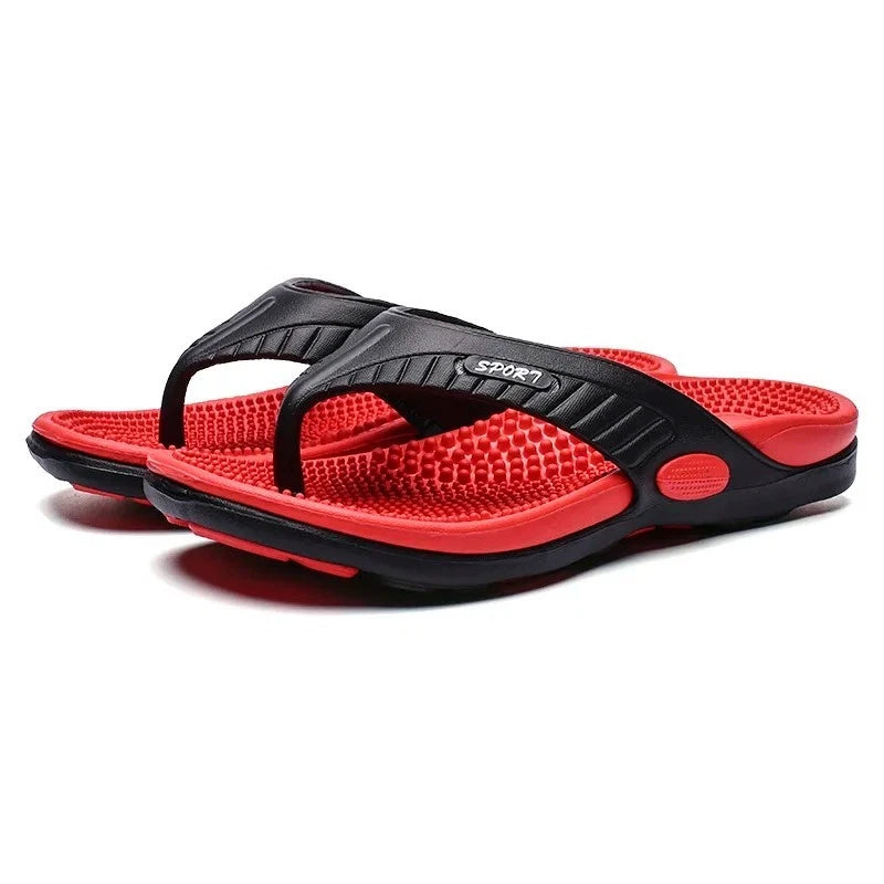 Massage Flip Flops for Men Summer Breathable Beach Shoes Sandals Men Luxury Fli