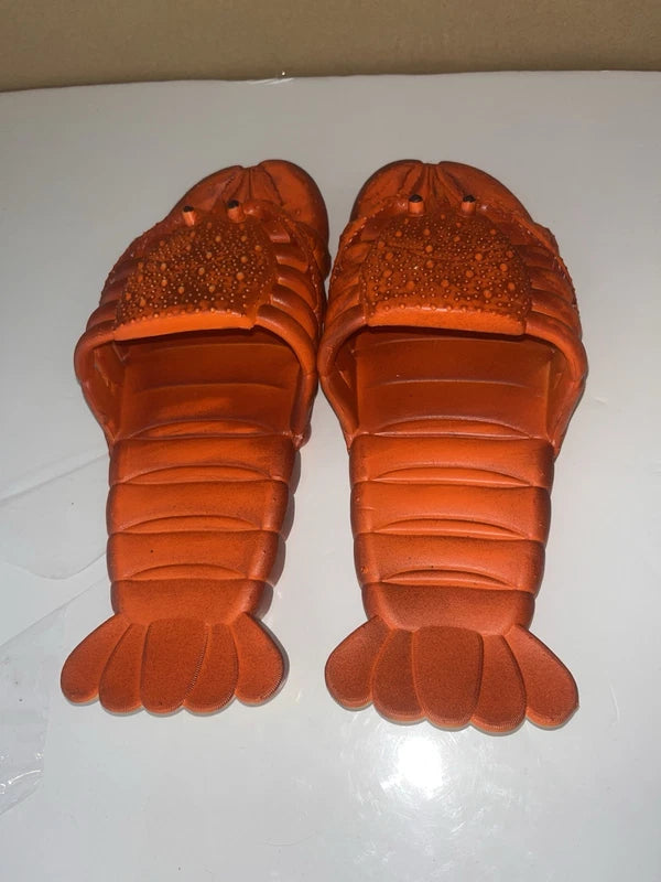 Lobster Slippers Beach Flip Flop Slip On Men’s Size 7 - 7.5 (40/41) Red Summer