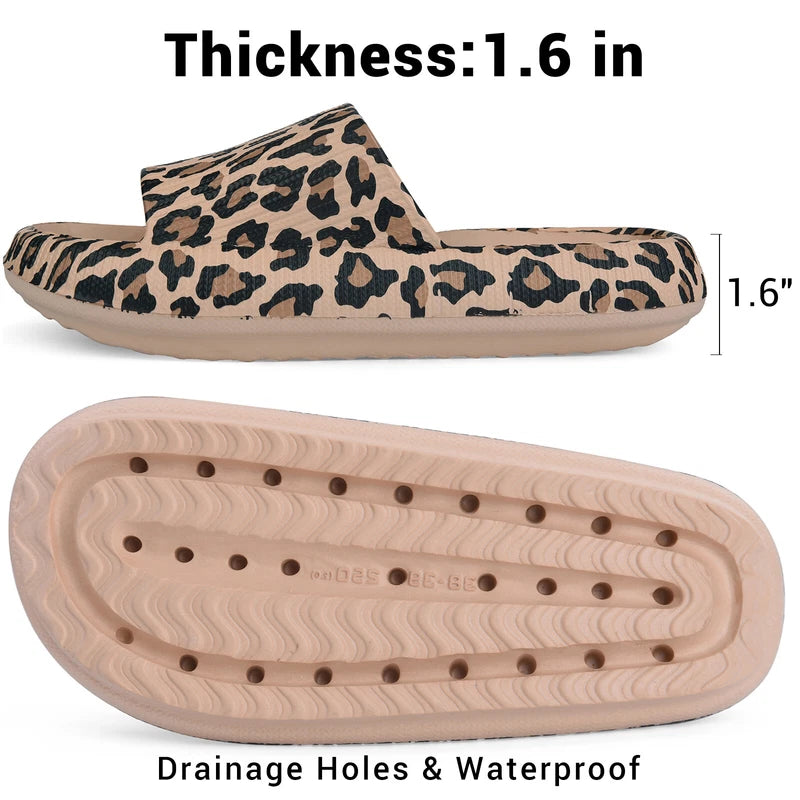 Women Men Cloud Slippers Comfort Pillow Slide Sandals Bathroom Beach Home Shoes