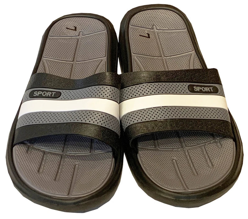Mens Slip On Sport Sandals Slides Rubber Flip Flops Shower Slippers Pool Beach