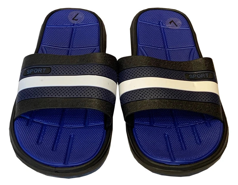 Mens Slip On Sport Sandals Slides Rubber Flip Flops Shower Slippers Pool Beach
