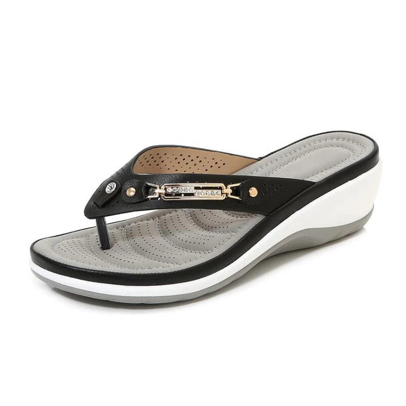 Summer Womens Flip Flops Thong Sandals Arch Support Cushion Slippers Soft Shoes