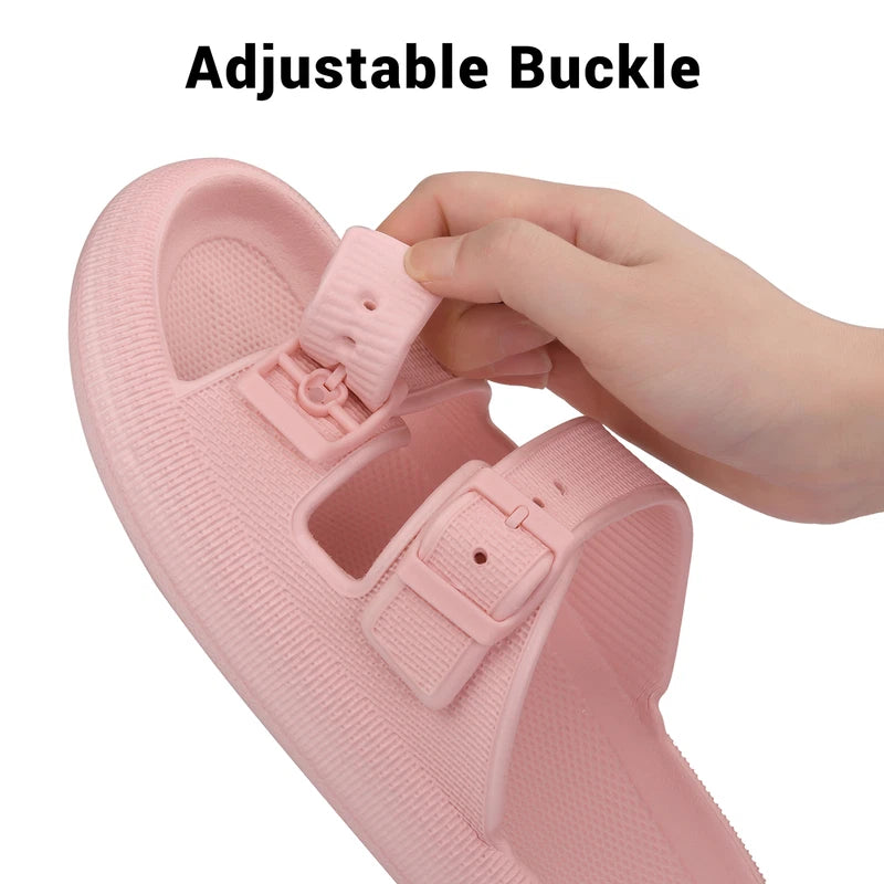 Women Men Cloud Slide Sandals Water Slippers Thicken Sole Bathroom Shoes US Size