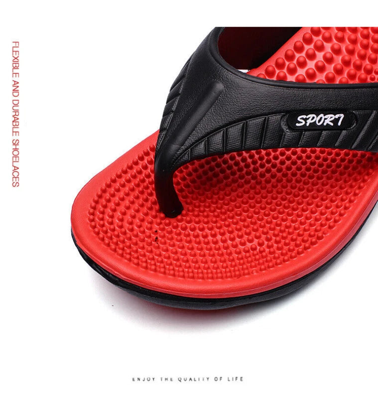 Mens Thong Flip Flops Sandals Farbic Comfort Beach Sandal Slippers US Size 6-12