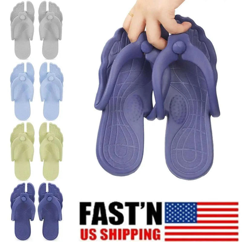 Portable Folding Flip Flops Sandals Slippers Non-Slip Travel Beach Assemblable