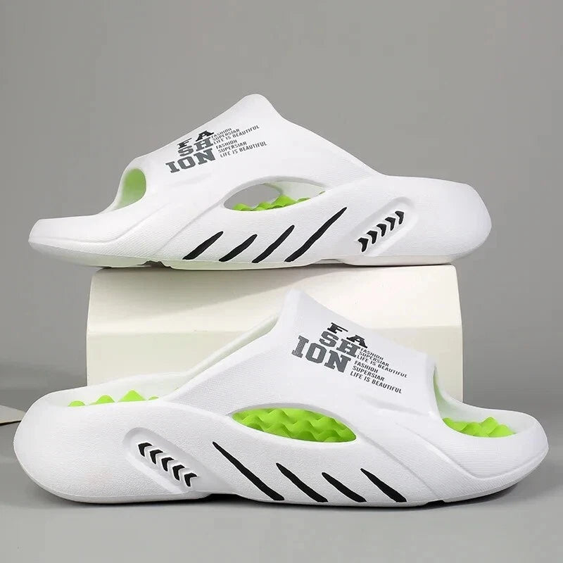 2025 Men's New Summer Massage Slippers Sandals Slides Soft EVA Beach Shoes Gift