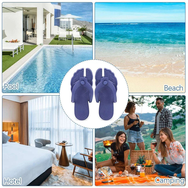 Portable Folding Flip Flops Sandals Slippers Non-Slip Travel Beach Assemblable