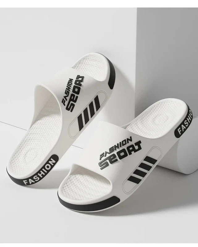 Men's Lightweight Summer Slippers Open Toe Breathable Flip Flops Indoor Outdoor