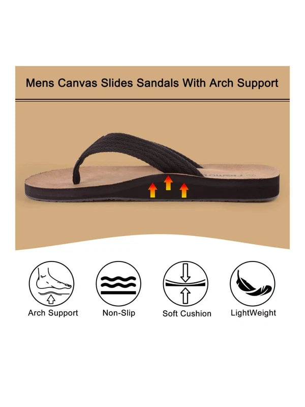 Riemot Men's Classic Summer Flip Flops  Support lightweight Beach Sandals