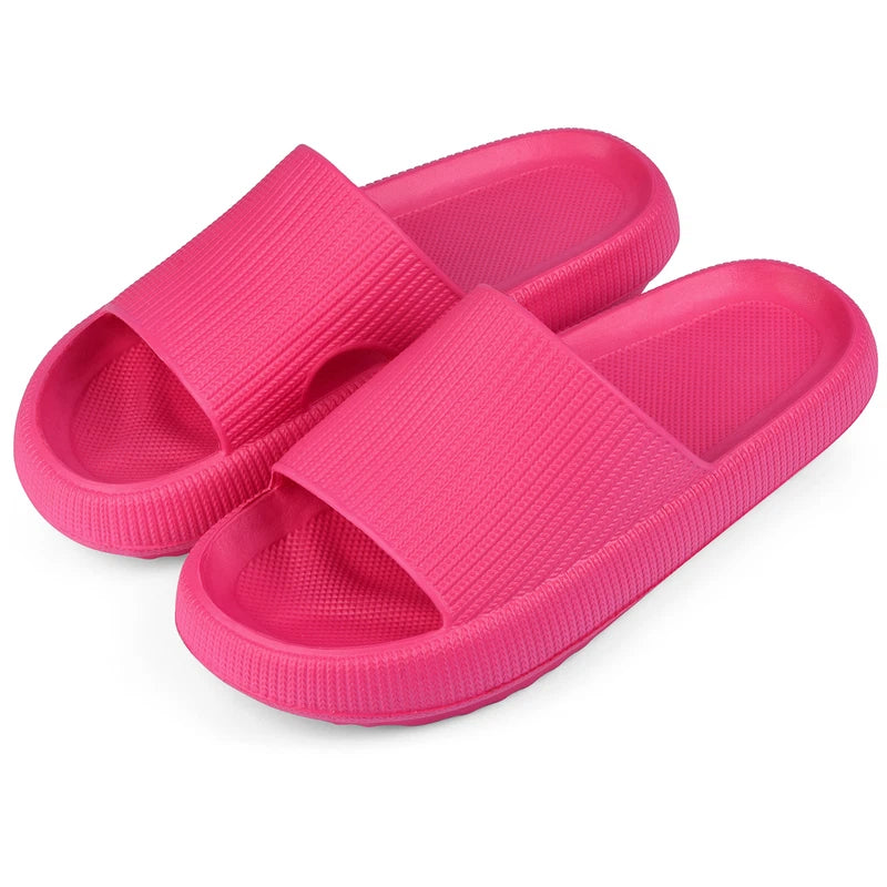 Women Men Cloud Slippers Comfort Pillow Slide Sandals Bathroom Beach Home Shoes
