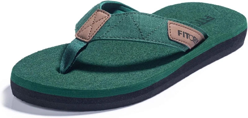 FITORY Men's Flip-Flops, Thongs Sandals Comfort Slippers for Beach Size US 11