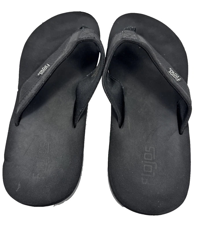 Flojos Men’s Black Foam Thongs Size 13 Casual Slip-On Beach Slippers Comfortable