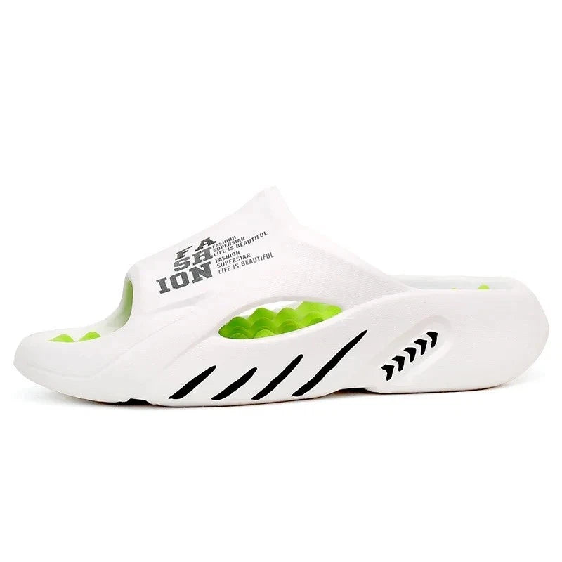 New Summer Men Massage Slippers Sandals Casual Beach Shoes Soft Sole Slides Gift