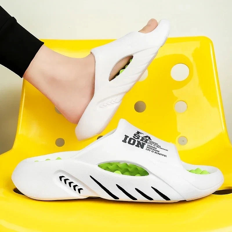 New Summer Men Massage Slippers Sides Indoor Outdoor Sandals Beach Casual Shoes