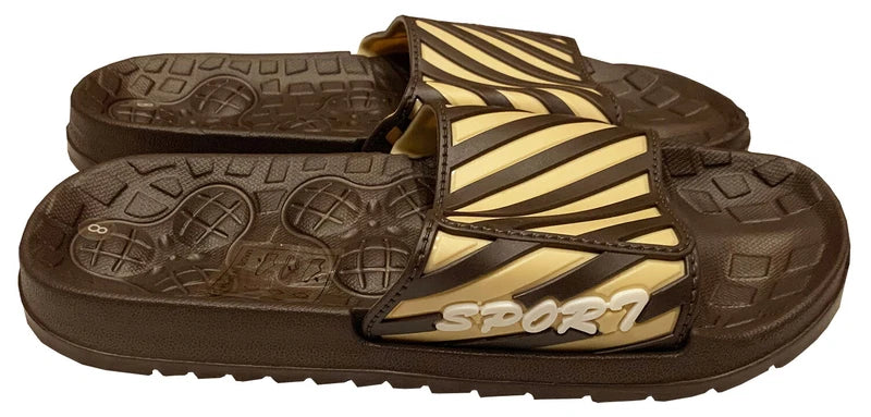 Mens Slip On Sport Sandals Slides Rubber Flip Flops Shower Slippers Pool Beach