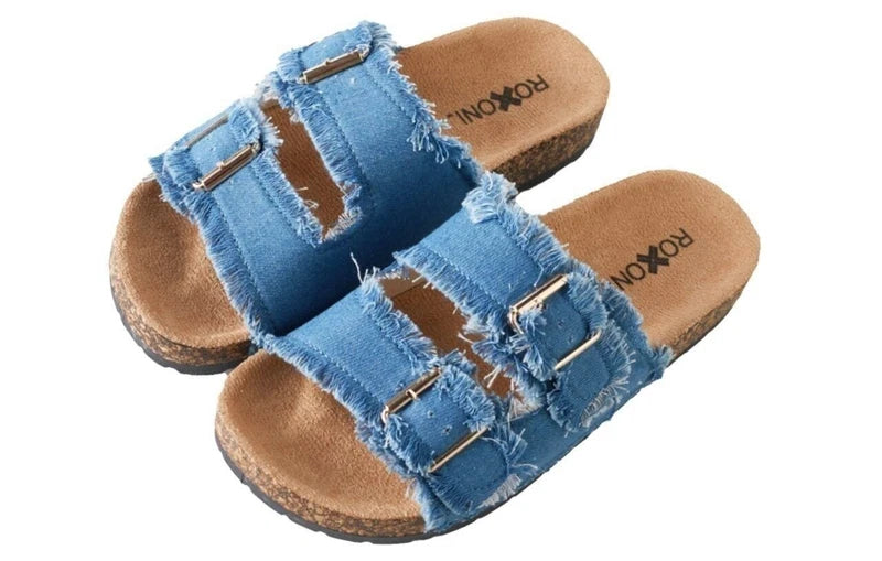 Pupeez Women's Comfort Flat Sandals Double Buckle Adjustable Straps Flat...