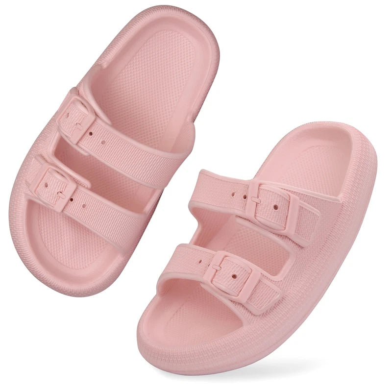 Women Men Cloud Slide Sandals Water Slippers Thicken Sole Bathroom Shoes US Size