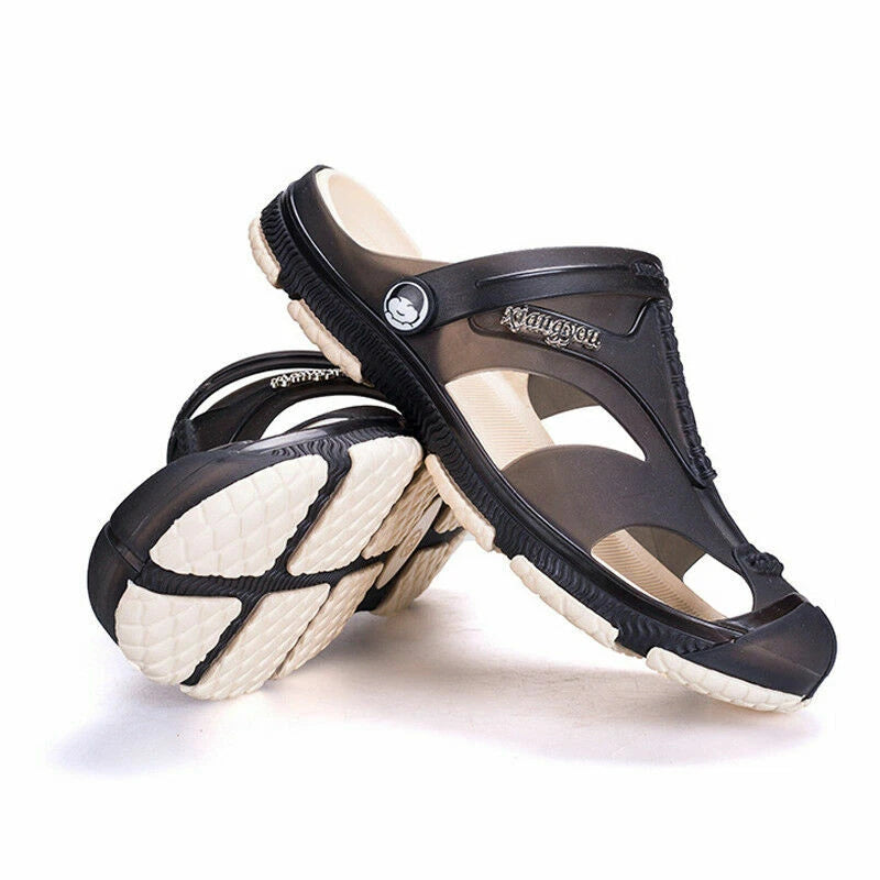 Summer Men Beach Hollow out Sandals Flip Flops Slippers Flat Heel Casual Shoes