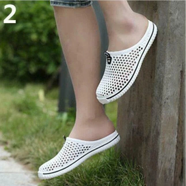 Men Women Slippers Breathable Hollow-out Beach Sandals Garden Hole Shoes Grand D