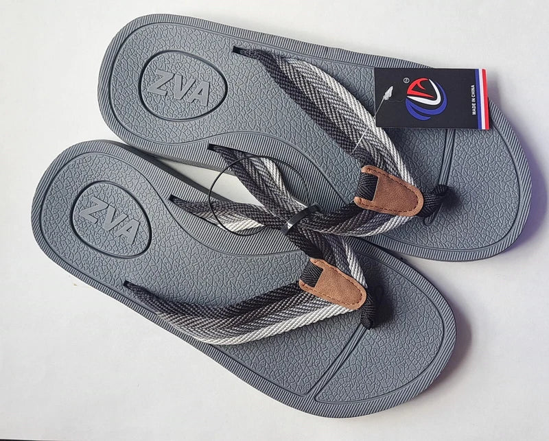 ZVA Mens Comfort Flip Flops Thong Sandals with Arch Support Slippers Size 11