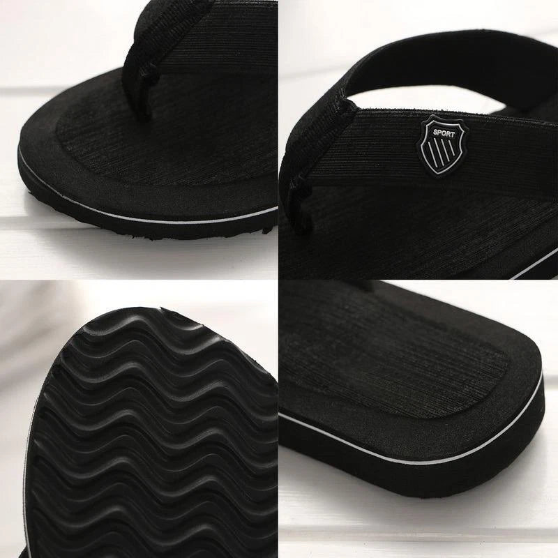 Summer Men Beach Slippers Sandals Non-slip Home Slippers Indoor House